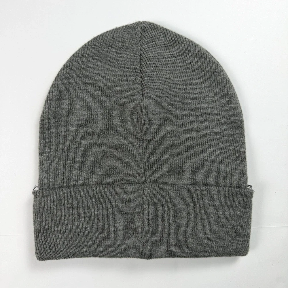 Barts Rhinestone Embellished Beanie Womens Knit Hat Gray Minimalist Mcbling